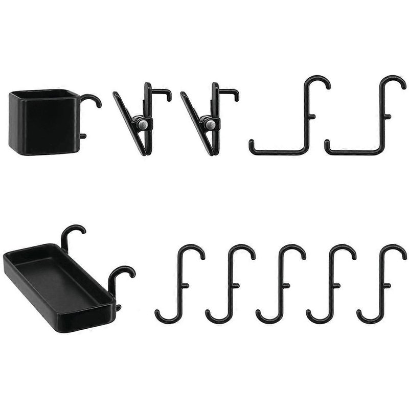 Meubles Miniatures Pegboard Accessoires Crochet Rack De Rangement Mural Noir