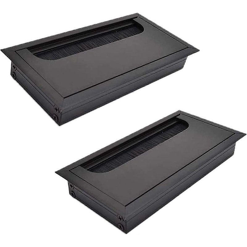 2pcs Câble En Aluminium Via Câble Encastré Câble De Bureau Via Câble Encastré 160 * 80mm Via ?illet De Bureau