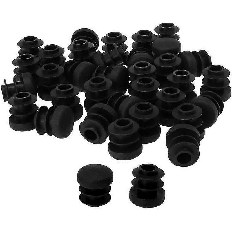 Promotion D'hiver,35pcs Chasie Leg Cap End Cap Leg Tube Insert Table Furniture Protective Plastic Round 14mm Outer Dia 11-13mm Inner Dia