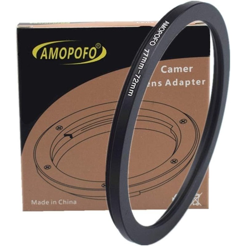 Filter Adapter Ring for Camera Lens with 77mm Filter Thread on 72mm Filter Ring on 72mm Filter Ring