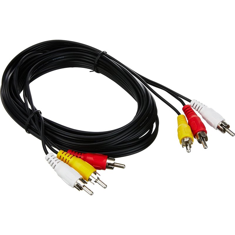 VLVP24300B30 Câble Audio/vidéo 3X RCA mâles vers 3X RCA mâles 3 m Noir