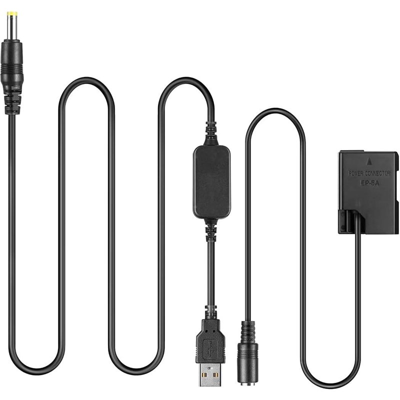 EP5A EN-EL14 Dummy Batterie + 5V-8.4V Câble USB Pilote EH5A/EH pour Nikon P7800 P7100 D5500 D5200 D5100 D3200 D3100 D3300