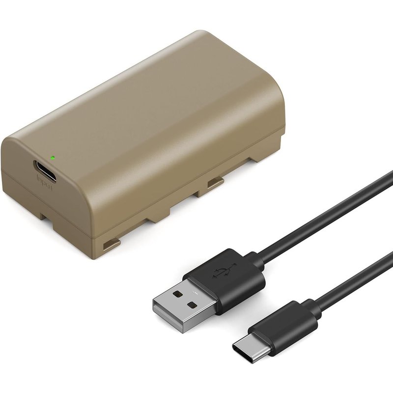 NP-F550 Batterie Rechargeable 3500 mAh pour Sony NP-F550 avec Type C pour Moniteurs, Lampes Vidéo LED, Caméscopes.