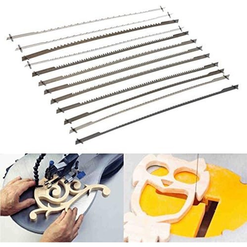 Ensemble de 12 lames de scie à chantourner à 10/15/18/24 dents pour outils électriques de travail du bois 127 mm Noir