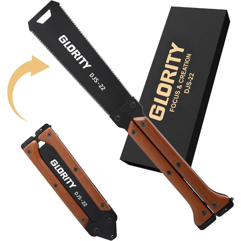 Scie Japonaise, 203 MM Menuisier, Egoine Stables à Double Tranchant 13/14 TPI, Scie à Bois à 3 côtés, scie à lame SK5, scie à Onglet Affleurante pour Tendre Dur Bois DJS-22