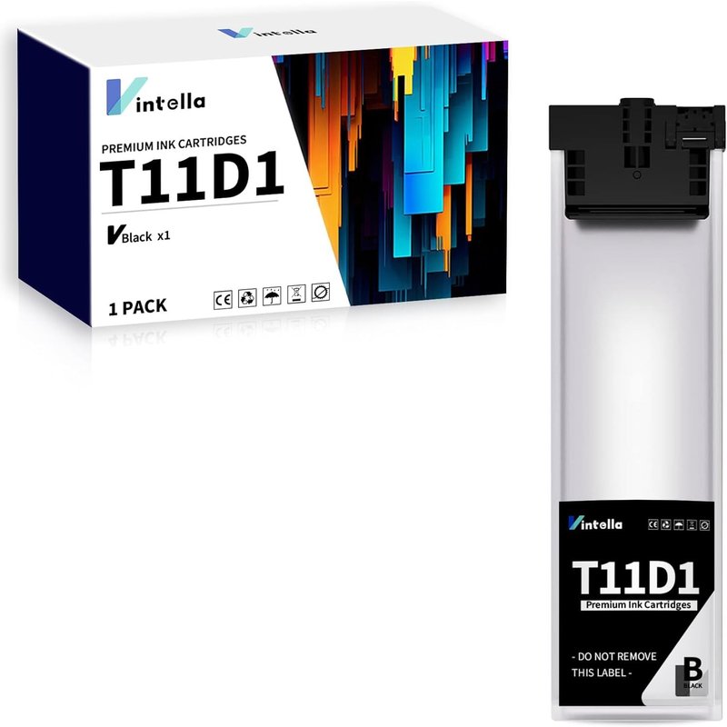 T11D1 Black Ink Cartridge Replacement For T11D1 T11D2 T11D3 T11D4 Compatible With Workforce Pro Wf-C5390Dw Wf-C5890Dwf Wf-C5390Dn Bam Printers (1 Black)