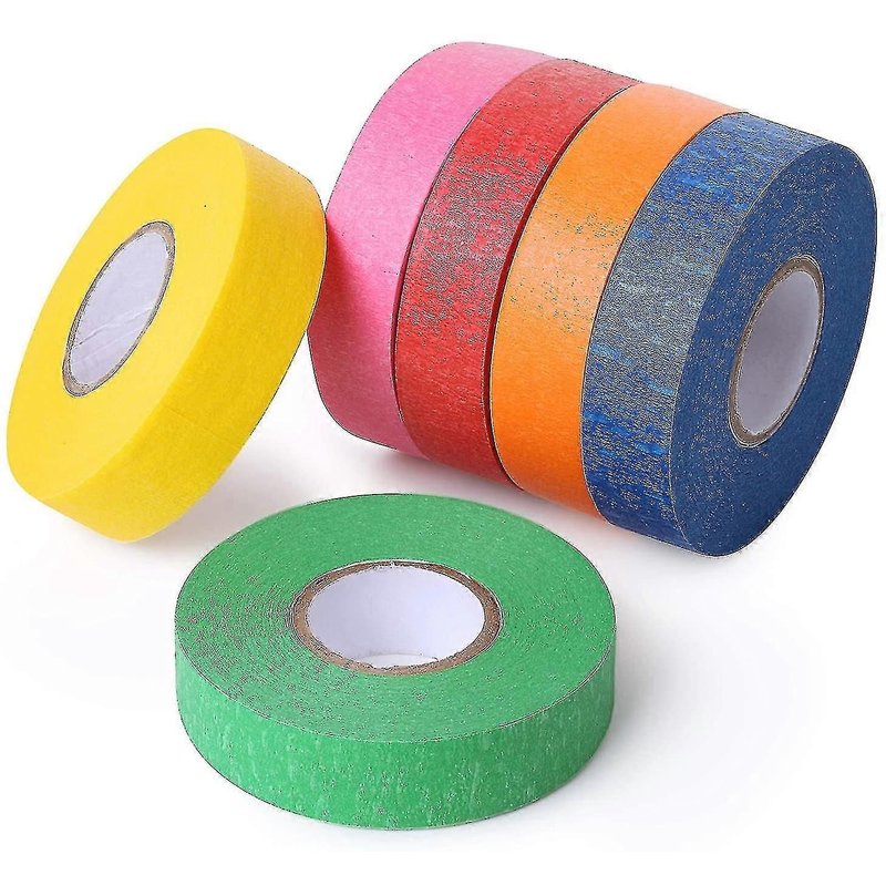 Ruban adhésif coloré pour travaux manuels, 6 rouleaux de ruban de masquage arc-en-ciel pour la décoration