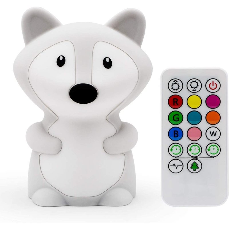 Veilleuse Enfant Chambre Lampe Veilleuse Bebe Veilleuse Renard Multicolore Rechargeable Led Veilleuse 9 Couleurs Veilleuse Bébé (Télécommande + Tactile Dimm) - Renard