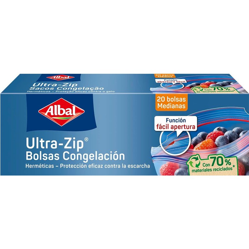 20 Sacs Congélation Ultra Zip 17cm X 17cm Petits