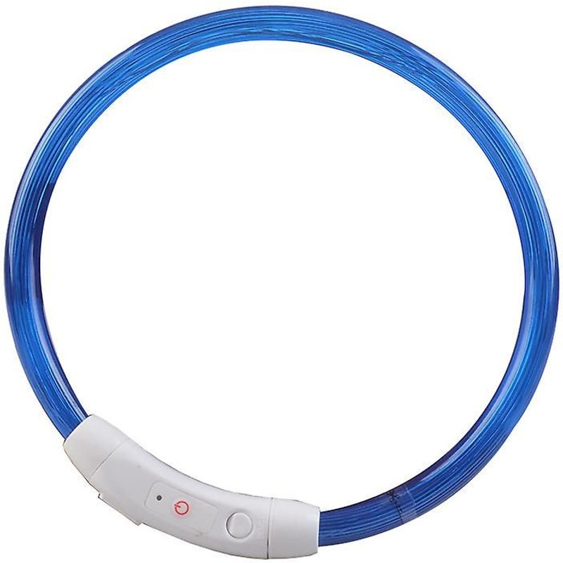 Collier De Sécurité Led Pour Chien, Rechargeable Par Usb, Collier Pour Chien, Lumineux Et Confortable, En Maille Douce, Bleu