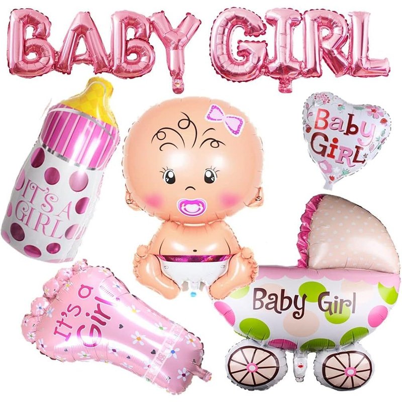Baby Shower Decoration Girl, Baby Girl Balloon, Baby Shower Party Decoration Pink, Gender Revealer Balloon, Baby Party Decoration Baby Bottle Baby Bottle, Pushchair Foot Shaped Helium Balloon