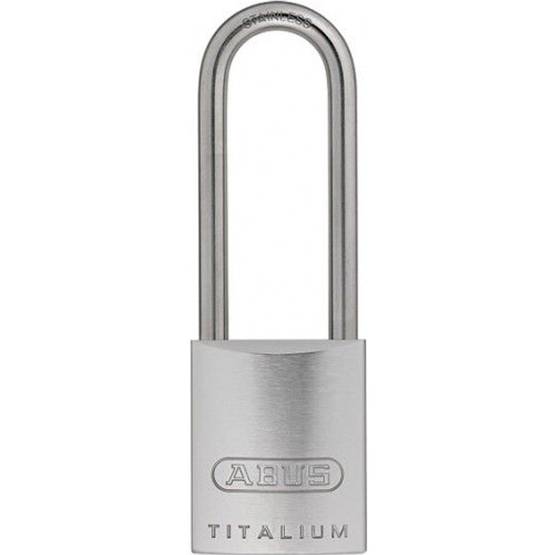 Cadenas Titalium 86TI - en inox - sans cylindre - léger - anse 80mm ABUS