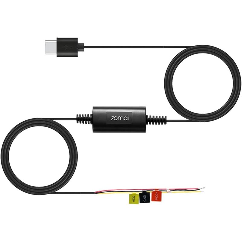 UP03 for Dash Cam 4K Omni/X800 & X200 & A810 & A510 & M310, USB-C Cable 10ft for Car Dash Cam, 12V-30V to 5V/2.4A, Low Voltage Protection