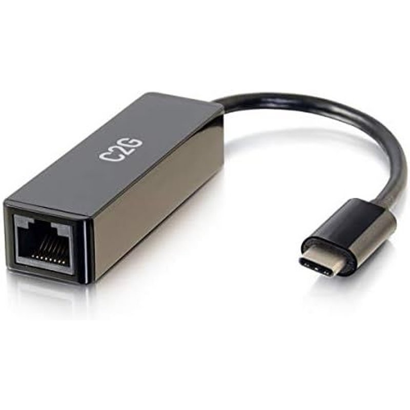 Adaptateur réseau USB C/Thunderbolt 3 vers RJ45 Gigabit Ethernet LAN Compatible avec Surface Book 2, MacBook Pro 2018/19, iPad Pro 2018/20, MacBook Air 2019/20. Adaptateur Internet USB C, Noir