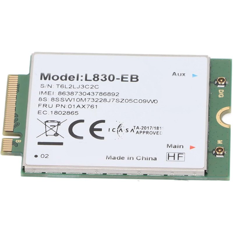 Carte Réseau sans Fil Module 4G, Carte Adaptateur WiFi LTE FDD, pour PC X280 T480 T480s T580 P52s L480 L580 T490 T590 P53s T490s X390 L490 L590 P43s
