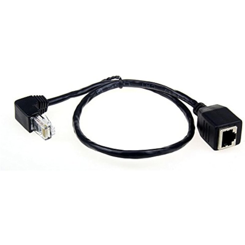 Câble d'extension de réseau Ethernet LAN 8P8C FTP STP UTP Cat 5e mâle vers femelle coudé à 90 degrés 50 cm