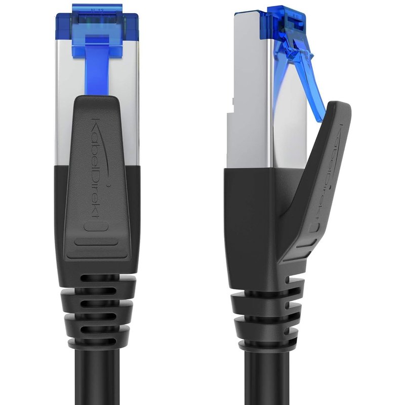 Câble Ethernet Cat 7 ¿ 5x 0,6m ¿ Câble Réseau, LAN/RJ45 de 10 Gigabits ¿ Disponible en 0,25-30m (approprié pour les réseaux à haute vitesse, commutateur/routeur/modem, noir)