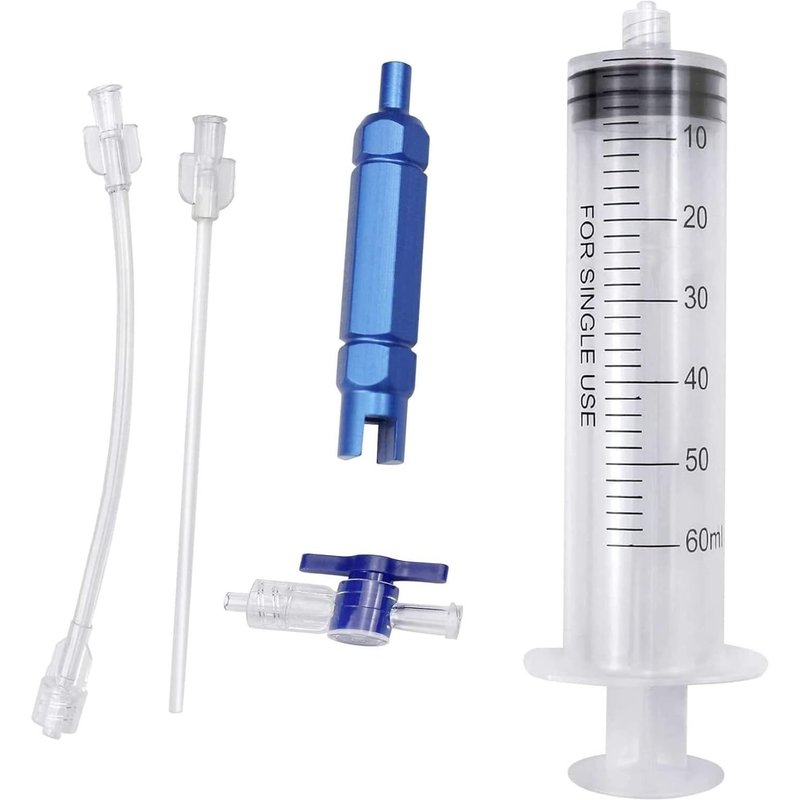 LETNERNY-Seringue Mastic Vélo, 60Ml Tubeless Seringue Avec Outil De Retrait De Valve Presta, Seringue Mastic Pneu, Kit De Seringues A Vélo, Injecteur Sealant Tubeless, Pour La Réparation De Pneus À V