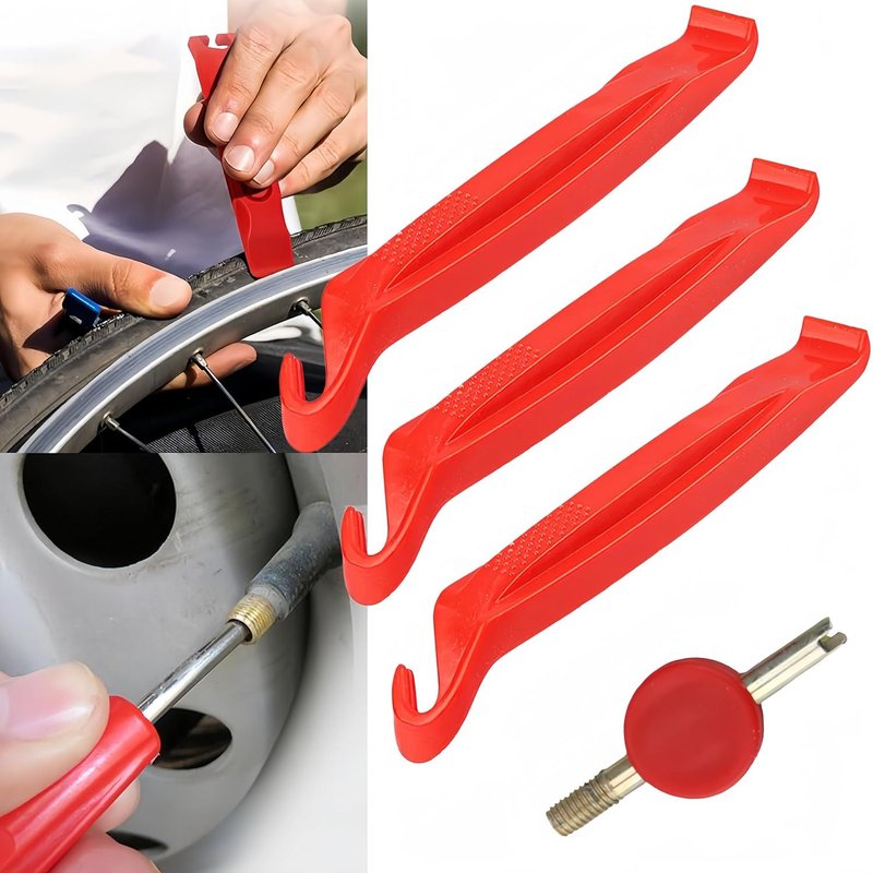 LETNERNY-Démonte Pneu De Vélo,3 Pièces Leviers De Pneus De Vélo,Outil De Démontage De Réparation De Pneu De Vélo,Levier Démonte Pneu,Outil Remplacement Pneu De Vélo Réparation De Pneu