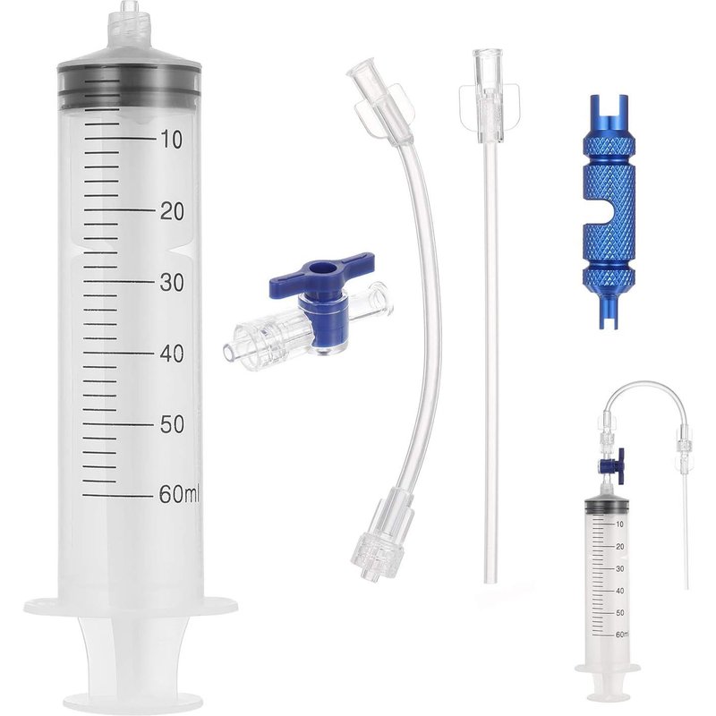 LETNERNY-Kit De Seringue D'Injecteur De Pneu Sans Chambre À Air De 60 Ml Avec Injecteur De Mastic Et Outil De Retrait De Valve Presta Pour Vélo