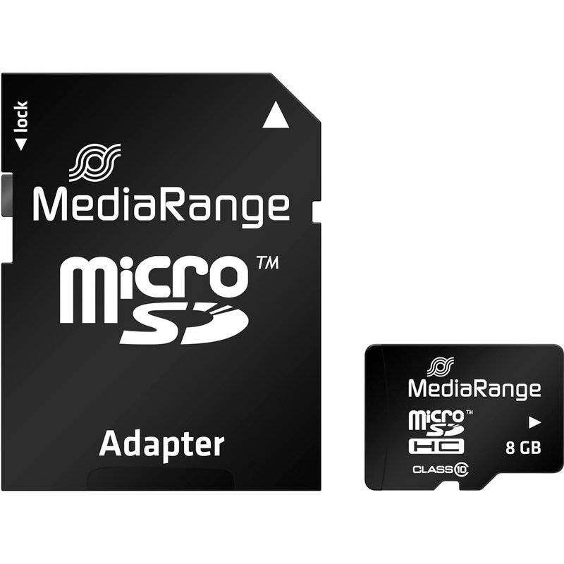 MR957 8GB MicroSDHC Class 10 Memory Card - Memory Cards (8GB, MicroSDHC, Class 10, 15MB/s, Black)
