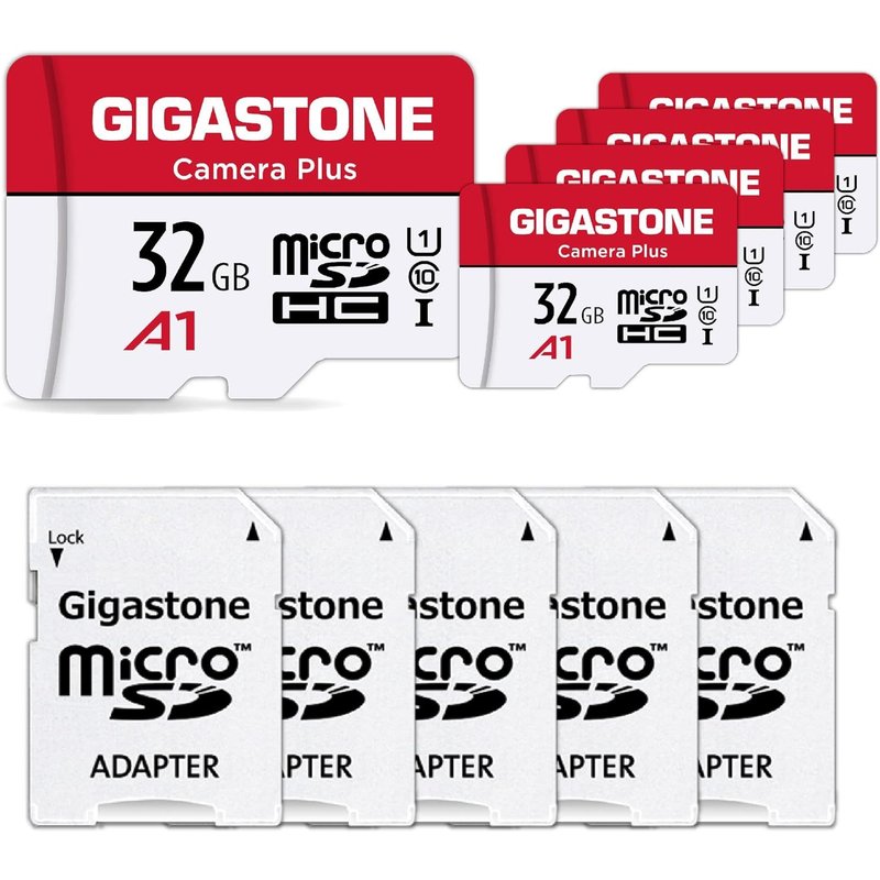 32gb Memory Card Pack Of 5 Cards, Camera Plus Series, Speed Up To 90mb/S. Ideal For Full Hd Video Gopro Drone Camera, U1 Micro Sdhc Card With Mini Case And Adapter-Marque Générale