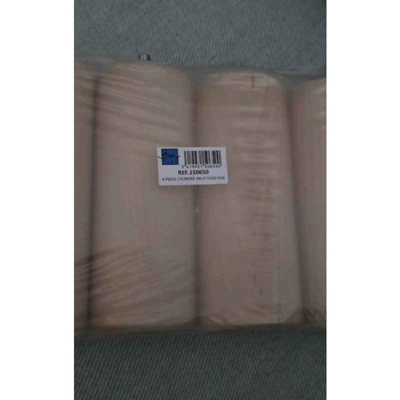 4 Pieds Cylindre Brut H150 D58