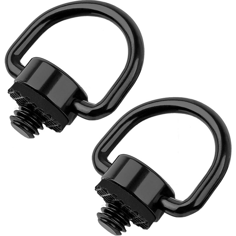 D-Ring Camera Strap 2 Pieces 1/4 Inch Screw Adapter Stainless Steel Material for Camera Tripod, Straps and Wrist Strap