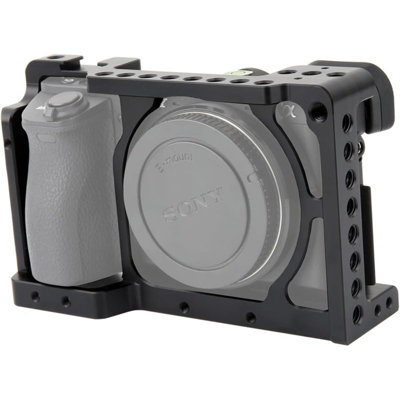 Aluminium Camera Cage for Sony A6100 A6400 A6300 A6000 NEX7 with 1/4 Inch Thread and Cold Shoe