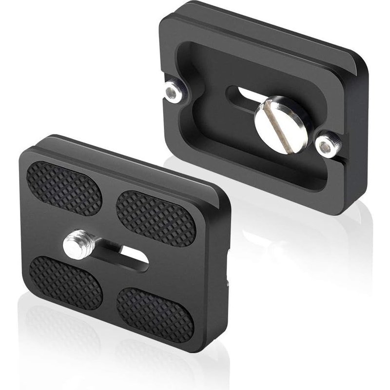 2Pcs Quick Release Plate PU-50 Aluminum Alloy 50mm Adapter Quick Release Plate Screw 1/4 Universal Compatible for Arca Swiss Benro Tripod Ball Head Camera Camera¿