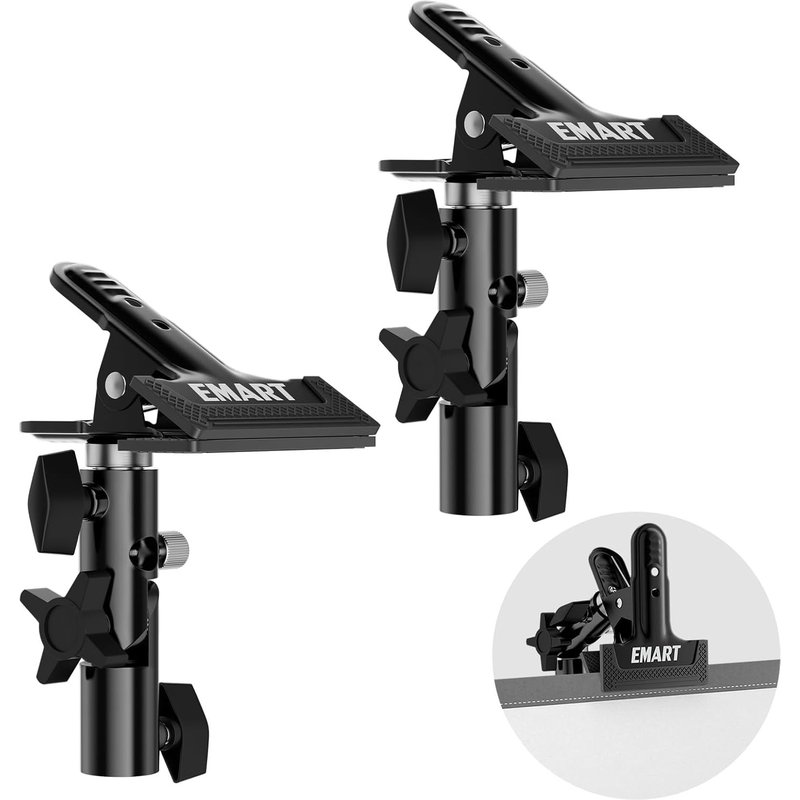 2 Pack Powerful Metal Clips for Photo Studio, Umbrella Reflector and Photography