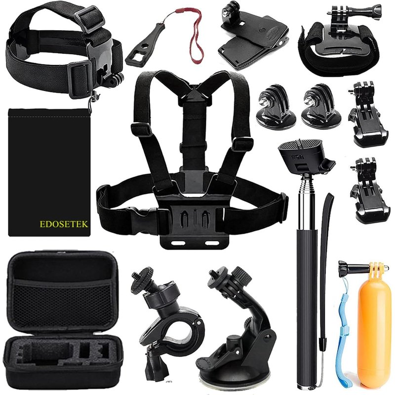 Action Camera Accessories Kit, Compatible With Gopro Hero 12 11 10 9, Dji Osmo 4 3 2, Akaso, Wolfang, Vemont, Insta360-Marque Générale