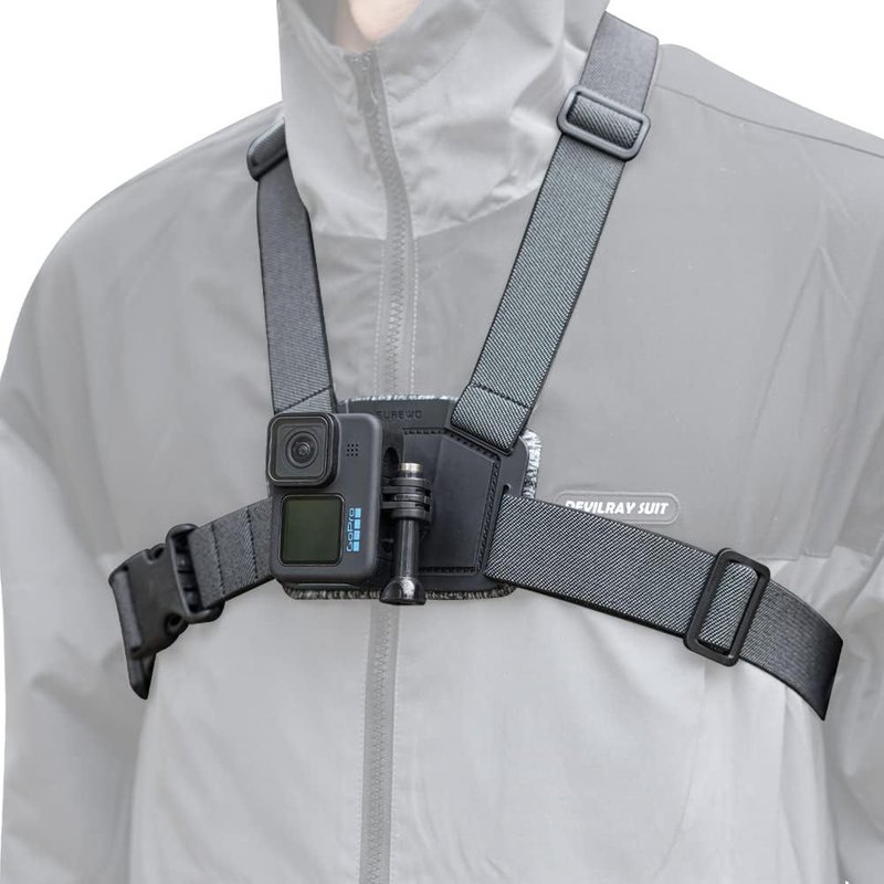 Adjustable Chest Strap Compatible with Go Pro Hero 13/12/11/10/9/8/7/6/5 Black, Action 5 Pro/4/3/2, Insta 360 One R and Most Action Cameras