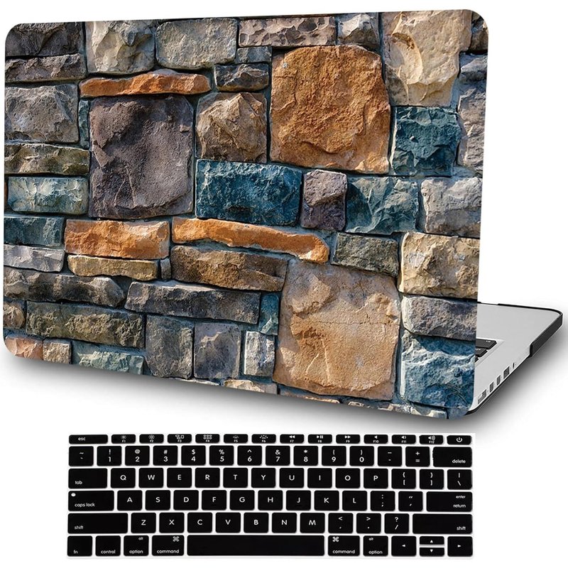 Coque Compatible avec MacBook Pro M2 13 Pouces 2020 2021 2022 Release A2338 M1/A2289/A2251,Plastique Coque Rigide Case + EU Protection Clavier,Modèle de Pierre