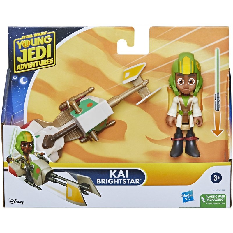 HASBRO Star Wars Les Aventures des Petits Jedi Kai Brightstar et Speeder Bike