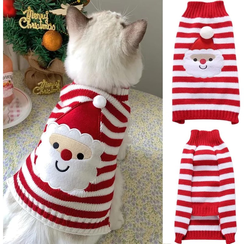 Pull Pour Chien (Père Noël, Rouge - L), Costumes De Noël Pour Chiens Et Chats, Costumes De Noël Pour Chiens Et Chats, Costumes De Noël Pour Chiots Et Animaux De Compagnie, Chiens Et Chats De Petite Et