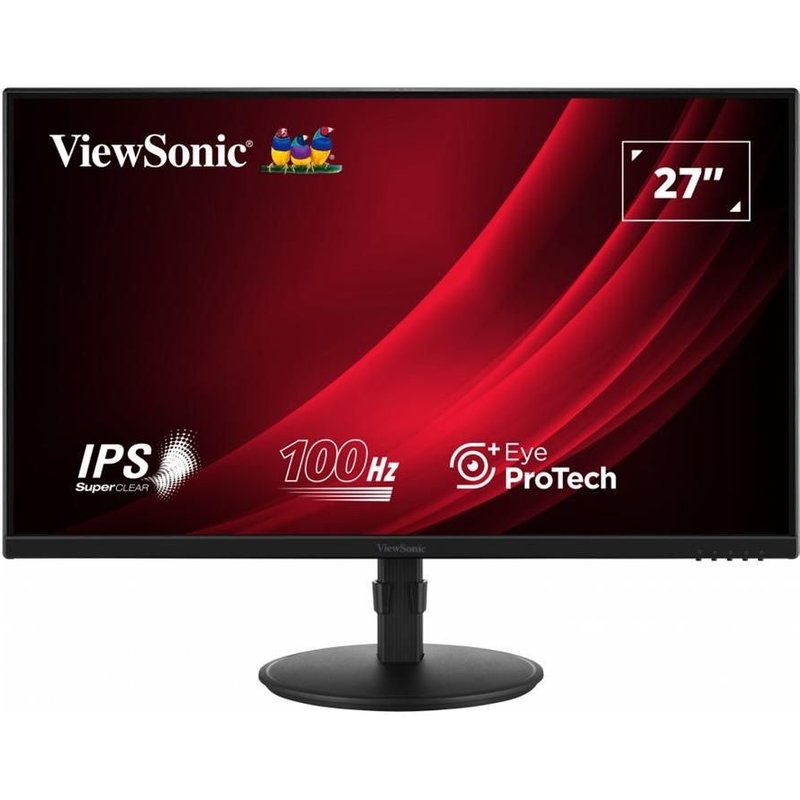 ViewSonic VG2708A - Écran LED - 27" - 1920 x 1080 Full HD (1080p) @ 100 Hz - IPS - 250 cd/m² - 1300:1 - 5 ms - HDMI, VGA, DisplayPort - haut-parleurs