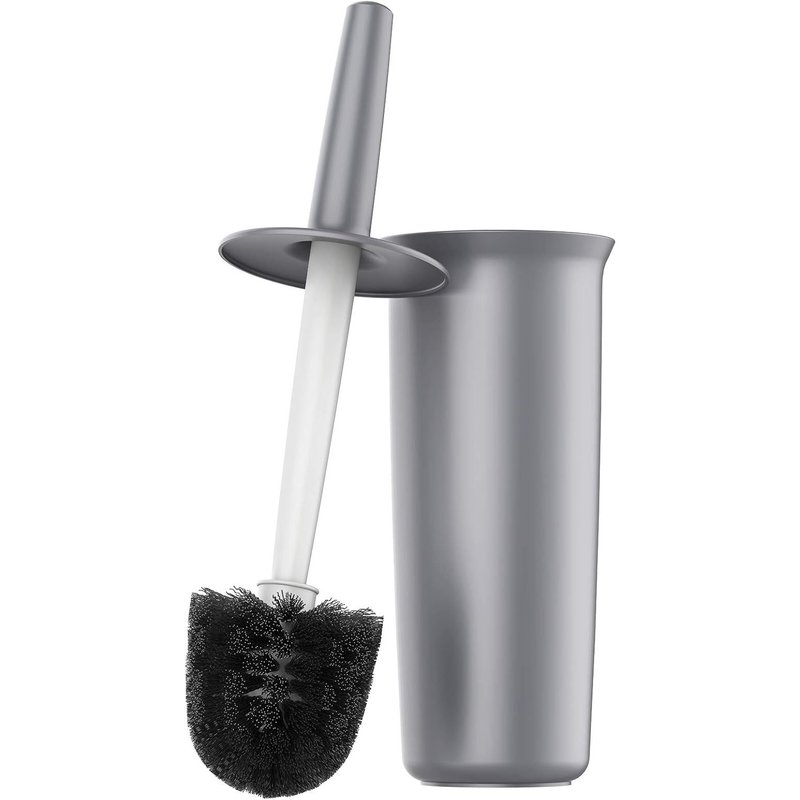 WC Balayette WC avec Support pour Salle de Bain,Gris,Lot de 1