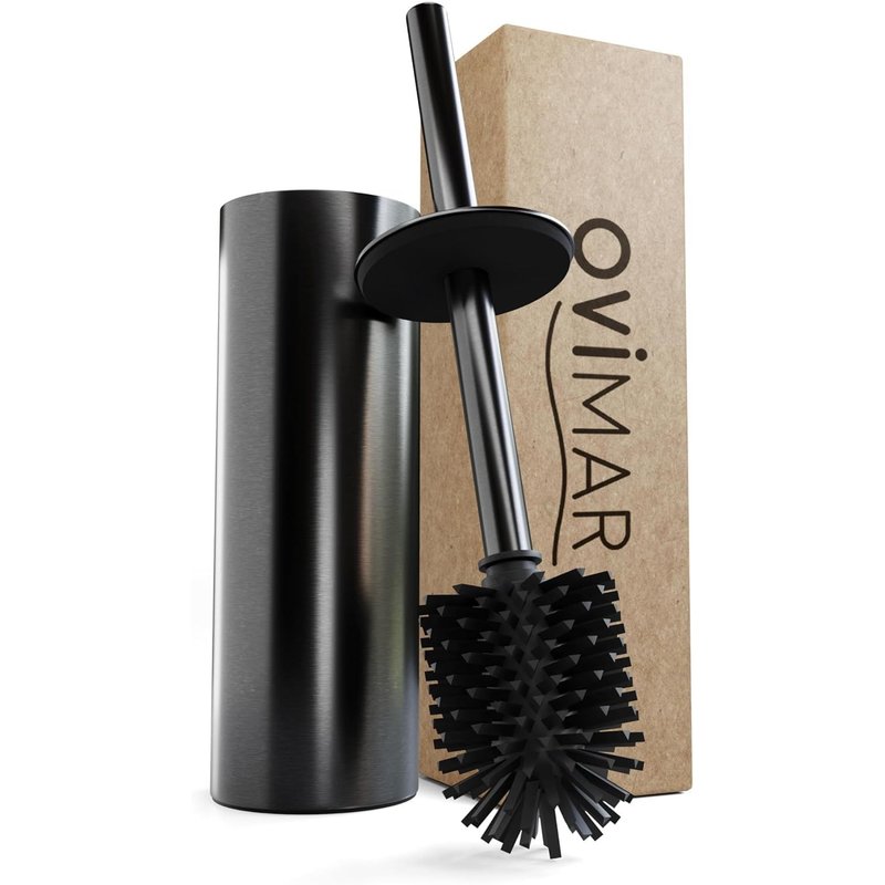 de Toilettes Loftet en Silicone Gunmetal en Acier Inoxydable avec Couvercle autoportant pour Salle de Bain et WC invités de Toilettes avec tête de Interchangeable