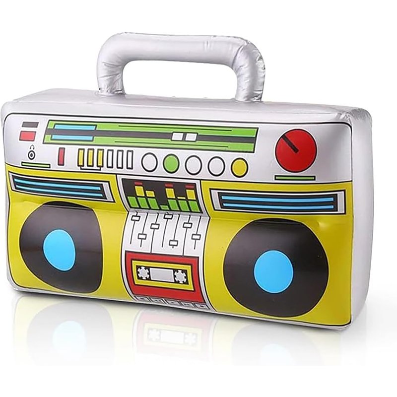 LETNERNY-Radio Gonflable, Rock Star Toy, Instruments De Musique RĂ©tro, Lecteur De Haut-Parleurs, Jouets D'Eau, VĂȘtements, Accessoires De FĂȘte, Walkman, MatĂ©riau Pvc, Petit, 42 X 28 Cm