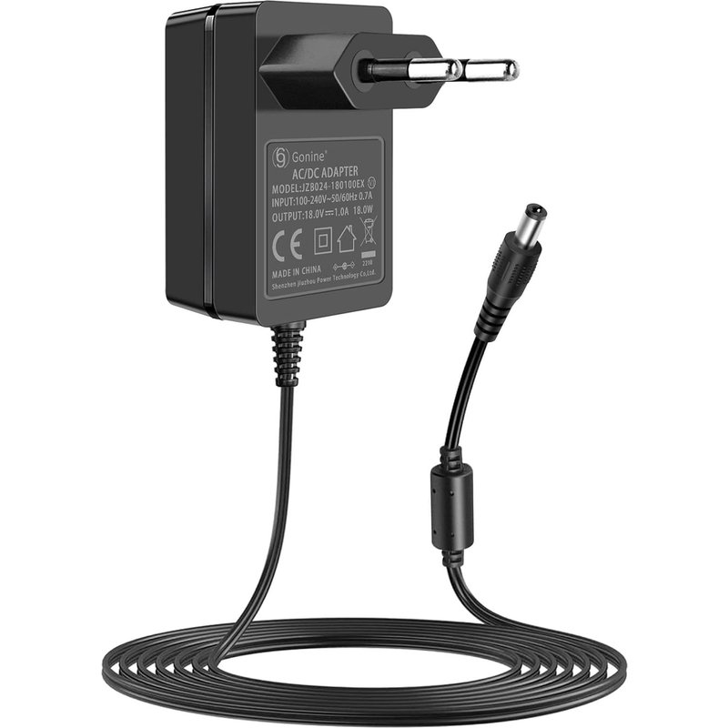 DC 18V 1A Power Adapter Converter Adapter AC 100V-240V Wall Charger with 5.5 x 2.1 MM Plug for Equipment 18 Volts 100mA-1000mA