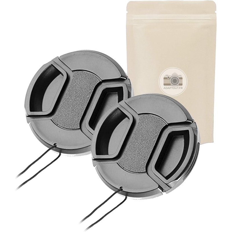 X2 62 mm Quality Lens Cover Cap with Front Closure Clip for 62 mm Diameter Lens Compatible with All Brands Cameras