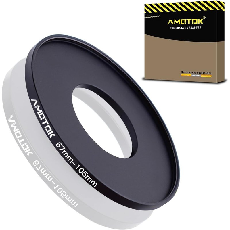 67mm lens adapter to 105mm camera lens, 67mm-105mm filter rings, compatible with all 105mm filter accessories Made from CNC machining