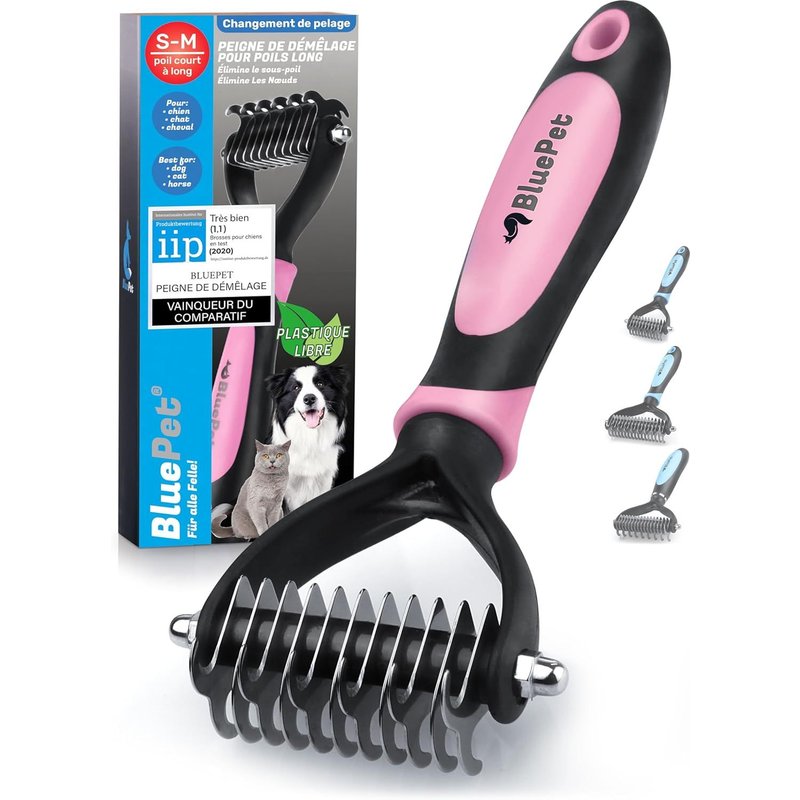 Long Haired Dog & Cat Brush, Professional Detangling Comb, For Under Hair And Knots, Detangling Curry For Long Hair, Grooming Rake, Detangling Dog Cats, Removes Dead Hair