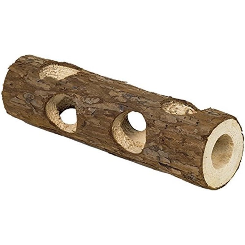 Woodland Wooden Hamster Mouse Pipe 9 X 9 X 30 Cm