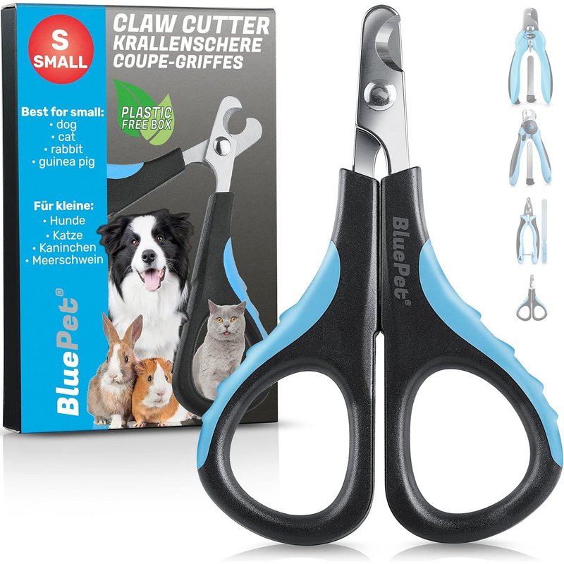 Nail Clippers For Dogs, Cats And Small Animals - Integrated Nail File - Professional Handling - Effective Nail Clippers - Scissors For Small And Large Claws (Small Animals)
