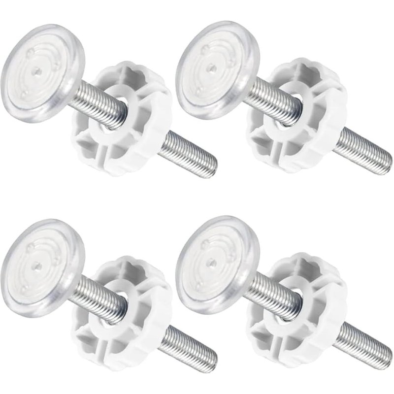4 Pcs Child Safety Barrier M10 Threaded Rod For Baby Or Pet Barrier Stair Gate Tensioner Screw Stair Gate Stair Extension Lead Screw Rods Screw Kit (White)