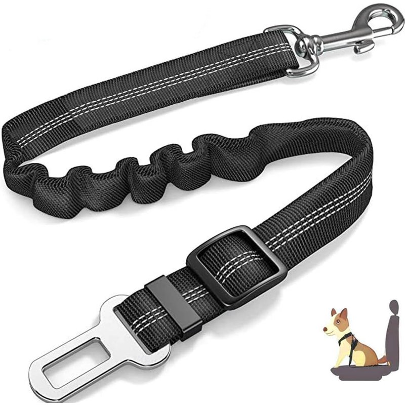 1 X Safety Belt For Dogs And Cars, Car Harness, Car Accessories, Equipped With A Universal Carabiner