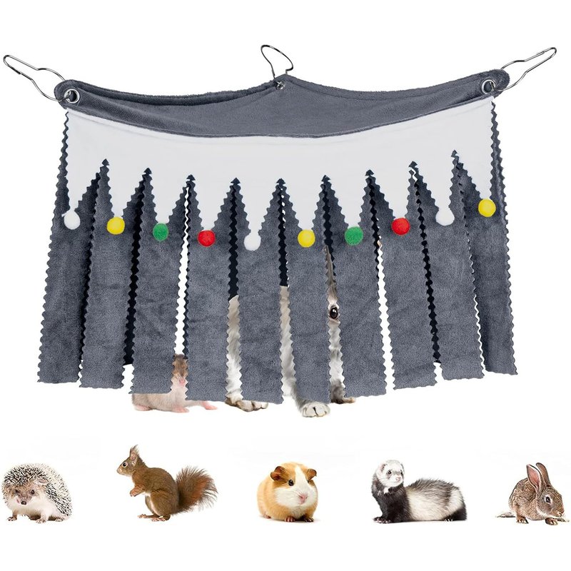 Pet Corner Hideout - Corner Hideout For Guinea Pigs, Rabbits, Ferrets, Chinchillas, Gerbils, Hedgehogs, Small Animals (Grey)