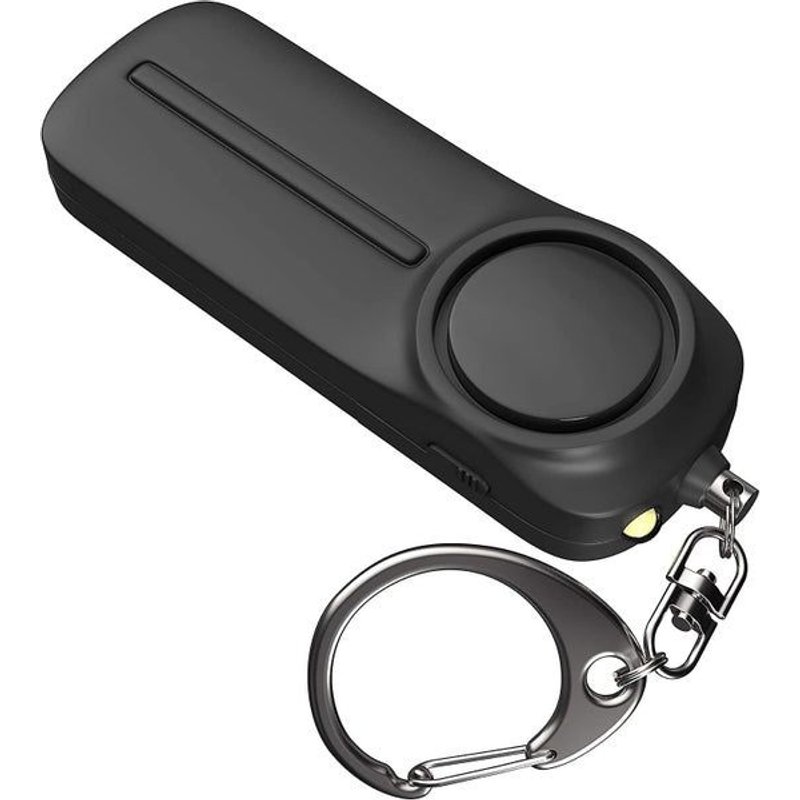 Porte-clés d'alarme de sécurité personnelle 130 dB - Dispositif d'autodéfense compact avec activation facile et clip pour une protection d'urgence